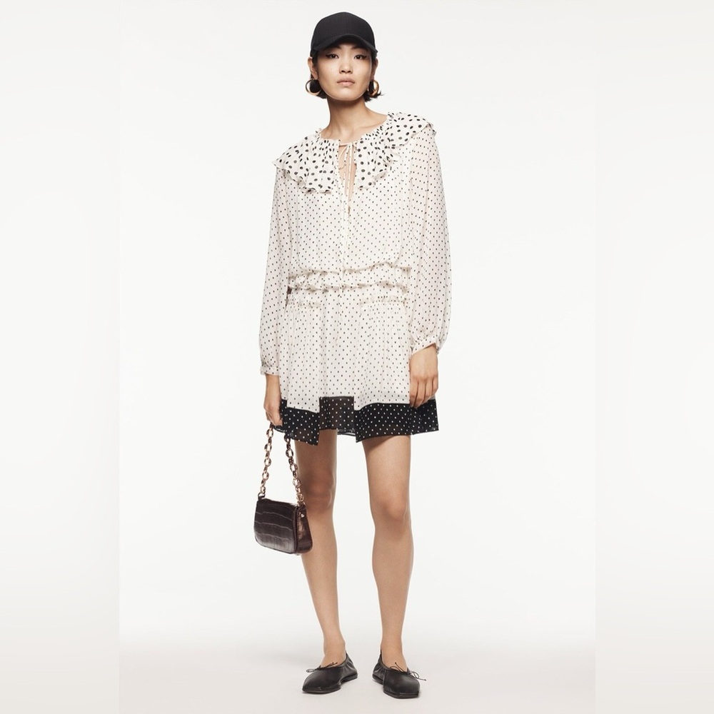 Zara Polka Dot Ruffle Dress
